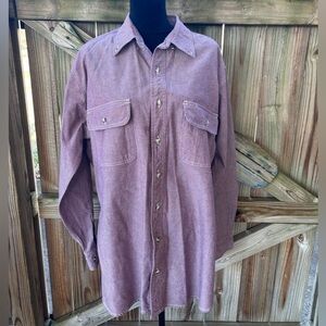 New Cabela’s Long Sleeve Two Pocket Cotton Button Down Shirt Size XL Tall